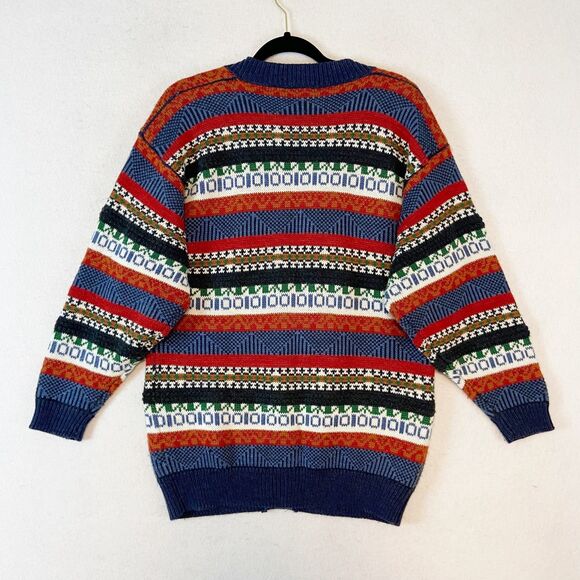 VTG 90s Jeans Wear Button Front Cardigan Women Small Colorful Cozy Slouchy Retro - Picture 3 of 6